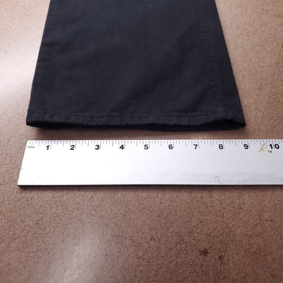 Zara Wide Leg Cargo Pants Womens 6 Black Utility Pockets Streetwear Boho Skater - Picture 8 of 12